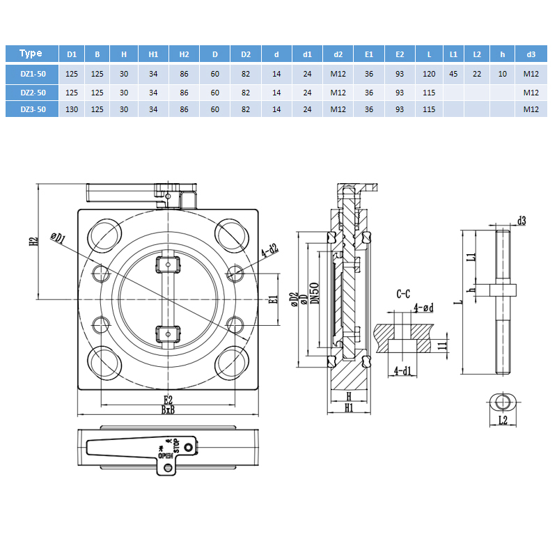 50mm (125mm)  Bolt on Type With Aluminium Body, Zero Leakage