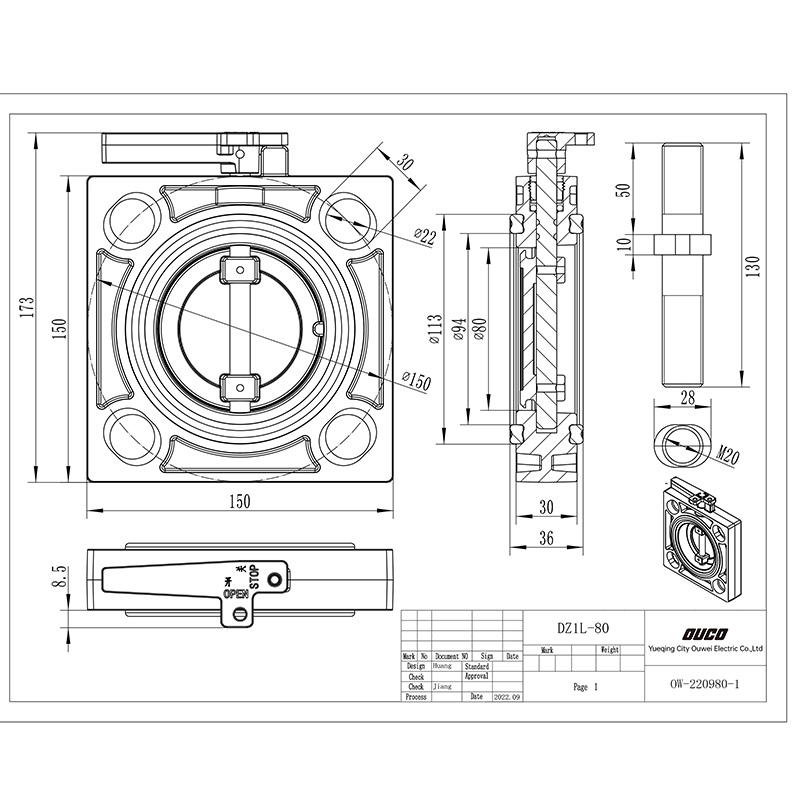 80mm(150mm) Bolt on Type With Aluminium Body, Zero Leakage
